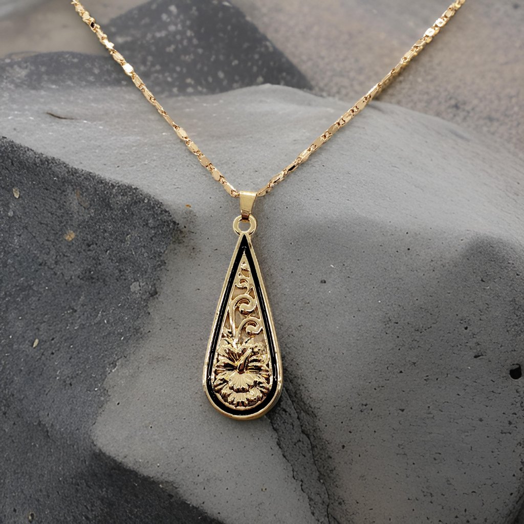 Hibiscus Teardrop Necklace